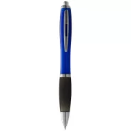  Nash ballpoint pen with coloured barrel and black grip, AS plastic, Blue, solid black