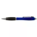 Nash ballpoint pen with coloured barrel and black grip, AS plastic, Blue, solid black