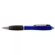   Nash ballpoint pen with coloured barrel and black grip, AS plastic, Blue, solid black
