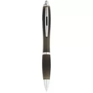   Nash ballpoint pen with coloured barrel and black grip, AS plastic, solid black