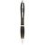 Nash ballpoint pen with coloured barrel and black grip, AS plastic, solid black