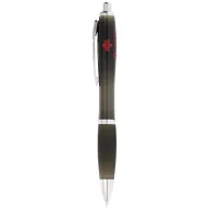   Nash ballpoint pen with coloured barrel and black grip, AS plastic, solid black