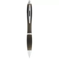   Nash ballpoint pen with coloured barrel and black grip, AS plastic, solid black