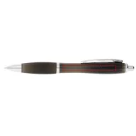   Nash ballpoint pen with coloured barrel and black grip, AS plastic, solid black