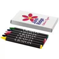 Ayo 6-piece coloured crayon set, Cardboard, Grey