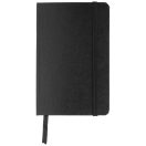 Classic A6 hard cover pocket notebook, Cardboard covered with leatherette paper, solid black