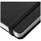 Classic A6 hard cover pocket notebook, Cardboard covered with leatherette paper, solid black