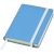 Classic A6 hard cover pocket notebook, Cardboard covered with leatherette paper, Light blue