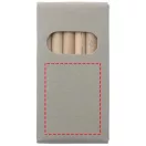 Ayola 6-piece coloured pencil set, Cardboard, Brown