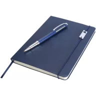   Agenda cu pix inclus, A5, 2509E14759, Luxe, 22.5x19.2 cm, Hartie, Albastru ocean