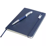   Agenda cu pix inclus, A5, 2509E14760, Luxe, 22.5x19.2 cm, Hartie, Albastru ocean