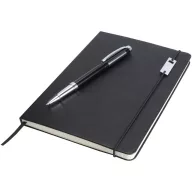   Agenda cu pix inclus, Luxe, 2601E12957, A5, Dictando, coperta cu elastic, 22.5x19.2 cm, Hartie, Negru