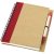 Priestly recycled notebook with pen, Recycled paper, Natural, Red  