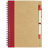   Priestly recycled notebook with pen, Recycled paper, Natural, Red  
