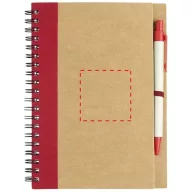   Priestly recycled notebook with pen, Recycled paper, Natural, Red  