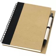   Priestly recycled notebook with pen, Recycled paper, Natural, solid black