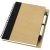 Priestly recycled notebook with pen, Recycled paper, Natural, solid black
