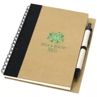   Priestly recycled notebook with pen, Recycled paper, Natural, solid black