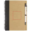 Priestly recycled notebook with pen, Recycled paper, Natural, solid black