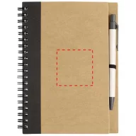   Priestly recycled notebook with pen, Recycled paper, Natural, solid black