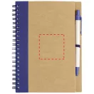 Priestly recycled notebook with pen, Recycled paper, Natural, Navy