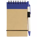 Zuse A7 recycled jotter notepad with pen, Recycled paper, Natural,Navy