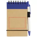 Zuse A7 recycled jotter notepad with pen, Recycled paper, Natural,Navy