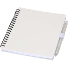   Agenda cu pix inclus, B6, 2509E14832, Everestus, 17.8x14 cm, Polipropilena, Alb