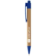 Borneo bamboo ballpoint pen, Bamboo, Natural,Royal blue
