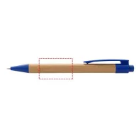 Borneo bamboo ballpoint pen, Bamboo, Natural,Royal blue
