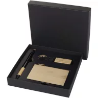   Set pix, breloc si portcard RFID, Everestus, 2601E12994, 16x2.7x16 cm, Bambus, Aluminiu, Natur