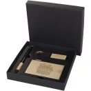 Set pix, breloc si portcard RFID, Everestus, 2601E12994, 16x2.7x16 cm, Bambus, Aluminiu, Natur
