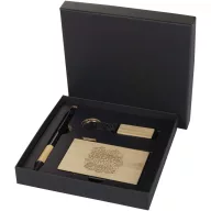   Set pix, breloc si portcard RFID, Everestus, 2601E12994, 16x2.7x16 cm, Bambus, Aluminiu, Natur
