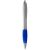Nash ballpoint pen with silver barrel with coloured grip, ABS plastic, Silver,Royal blue