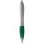 Nash ballpoint pen with silver barrel with coloured grip, ABS plastic, Green, Silver  