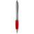 Nash ballpoint pen with silver barrel with coloured grip, ABS plastic, Silver, Red  