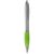 Nash ballpoint pen with silver barrel with coloured grip, ABS plastic, Silver,Lime green