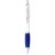 Nash ballpoint pen with white barrel and coloured grip, ABS plastic, White,Royal blue