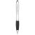 Nash coloured stylus ballpoint pen with black grip, ABS plastic, Silver, solid black