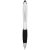 Nash stylus ballpoint pen coloured with black grip, ABS plastic, White