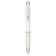   Nash ballpoint pen with coloured barrel and grip, ABS plastic, White