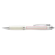  Nash ballpoint pen with coloured barrel and grip, ABS plastic, White