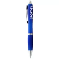   Nash ballpoint pen with coloured barrel and grip, ABS plastic, Royal blue