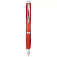   Nash ballpoint pen with coloured barrel and grip, ABS plastic, Red