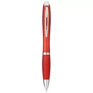   Nash ballpoint pen with coloured barrel and grip, ABS plastic, Red