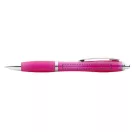 Nash ballpoint pen with coloured barrel and grip, ABS plastic, Pink