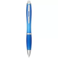   Nash ballpoint pen with coloured barrel and grip, ABS plastic, aqua blue