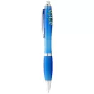 Nash ballpoint pen with coloured barrel and grip, ABS plastic, aqua blue