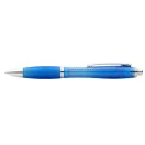 Nash ballpoint pen with coloured barrel and grip, ABS plastic, aqua blue