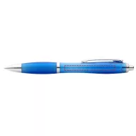  Nash ballpoint pen with coloured barrel and grip, ABS plastic, aqua blue